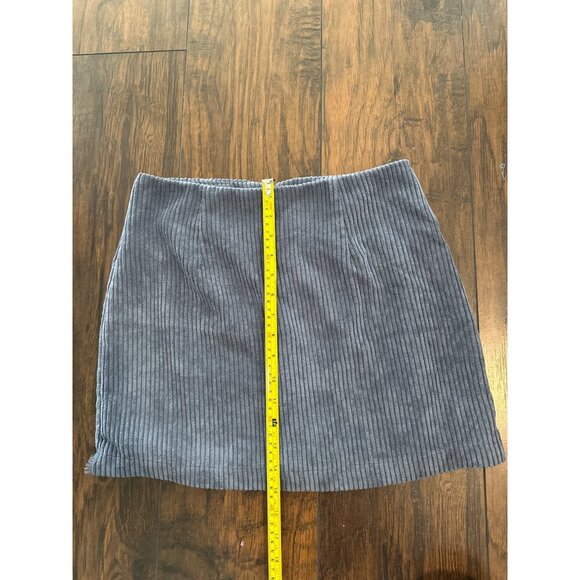Pink Lily blue Corduroy Ribbed Mini Skirt Small Side Zipper - Picture 5 of 5